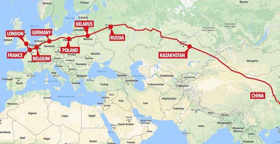 China-Europe-rail-freight-map